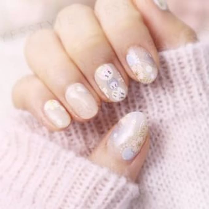 Lunacaca - Sakura and Three-Colored Dumplings Nails Art Stickers 24 pcs