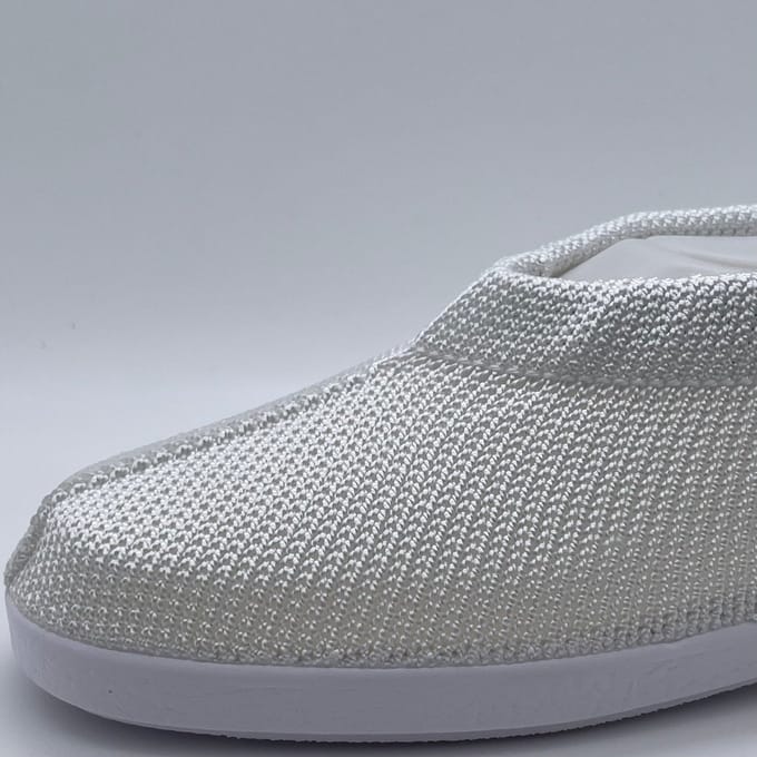 Gebreide Portugese Schoen - Pure White - Maat 43 - Instappers - Pantoffel