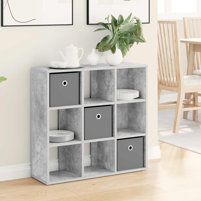 vidaXL - Dressoir - Beton - Grijs - 73,5 - x - 24 - x - 69,5 - cm
