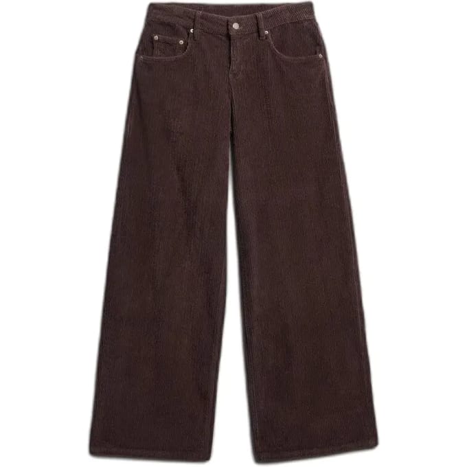 Dame baggy broek met een gemiddelde taille in corduroy Superdry