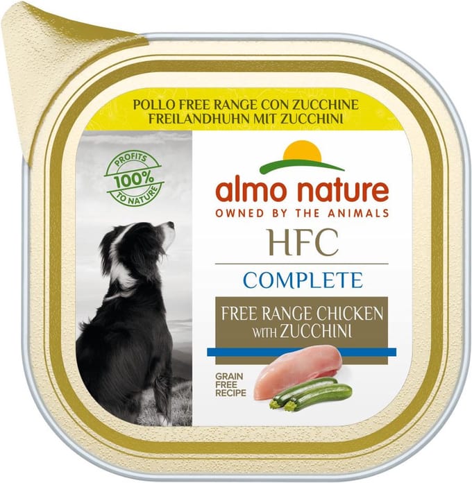 15x Almo Nature HFC Complete vrije uitloopkip natvoer hond 85 g