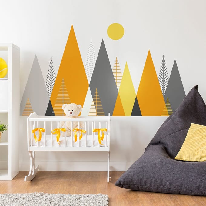 Kinderstickers van Scandinavische bergen en Antarctica, 50 x 75 cm