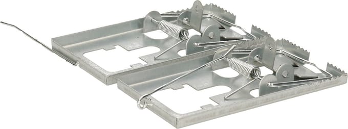 Muizenval - 2x - metaal - 10 cm - muizenklemmen - ongediertebestrijding muizen