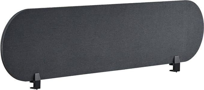BELIANI SPARKY - Bureauscherm - Donkergrijs - 160 x 40 cm - Polyester