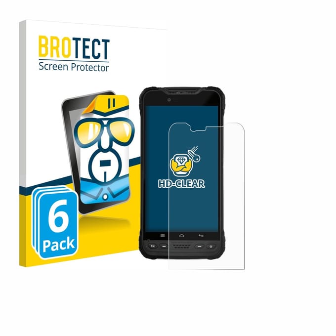 BROTECT - Screenprotector voor Zebra Xplore M60 - Folie Beschermfolie transparant 6 Stuks