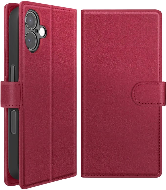 Mayaxess, Hoesje geschikt voor iPhone 17 - 2-in-1 Wallet met Afneembare Case, Rood