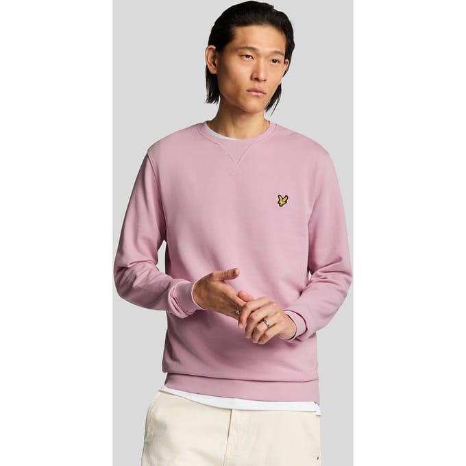 Lyle & Scott Katoenen Crew Neck Sweater - Roze
