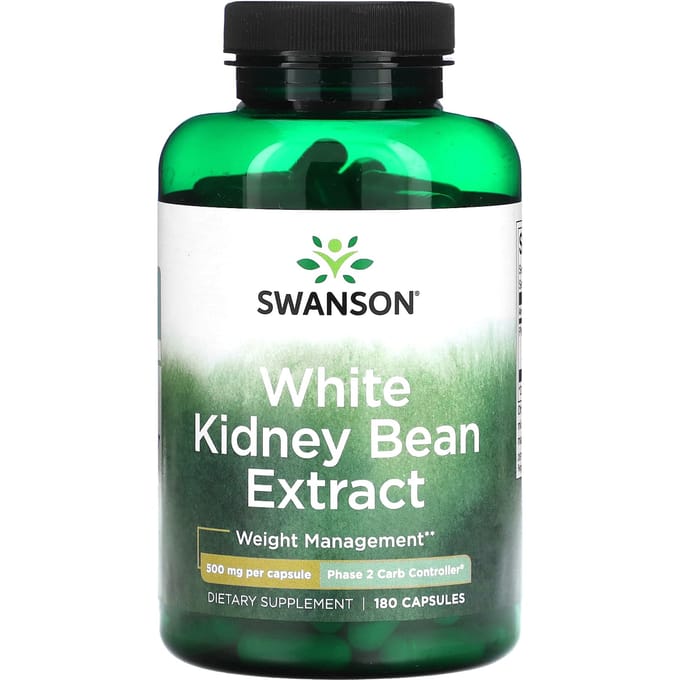 Witte Bonen Extract, 500 mg, 180 Capsules