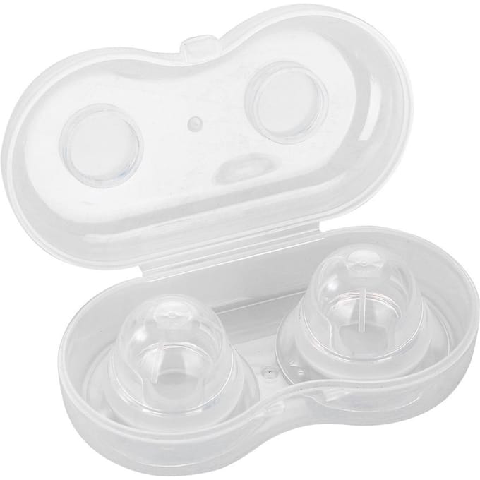 1 PaarSet Siliconen Tepelcorrector Tepeltrekkers voor Platte Ingetrokken Tepels Borstvoedingshulp white