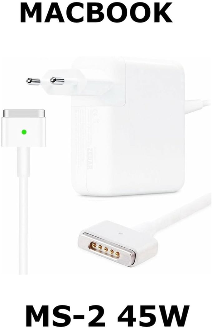 Eisenz- 45W Adapter - MS-2 - Magnetische Oplader - Compatibel met MagSafe 2 - Geschikt voor MacBook Air - Wit - EZ2414