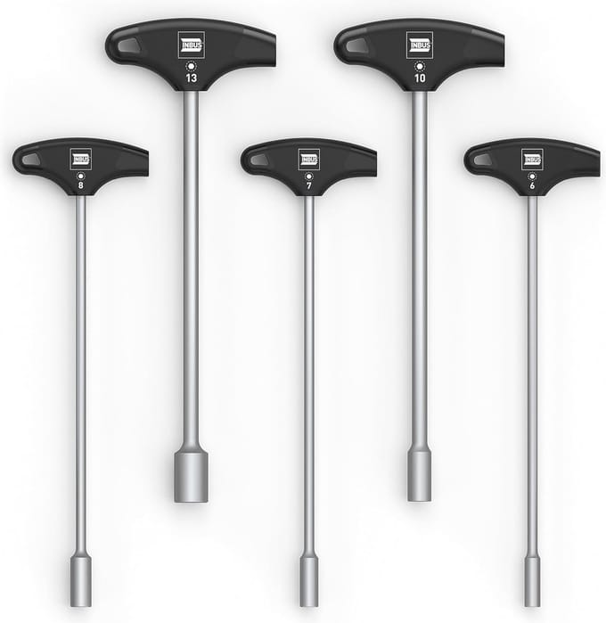 73400 T-Handle Hexagon Socket Wrench Set 5-delig 6-13 mm met HybridTouch