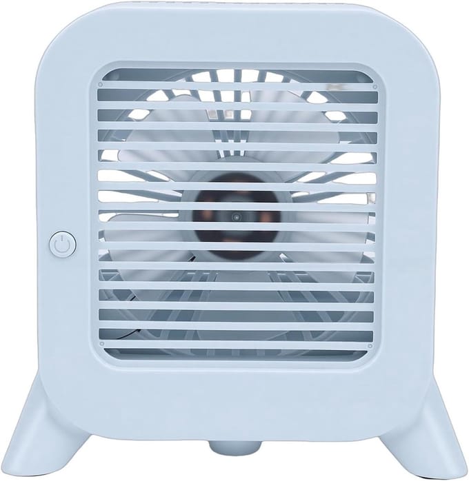 Draagbare Luchtkoeler - Persoonlijke Ventilator - Persoonlijke Koelte - Stille Werking - 13x13x9cm - Wit