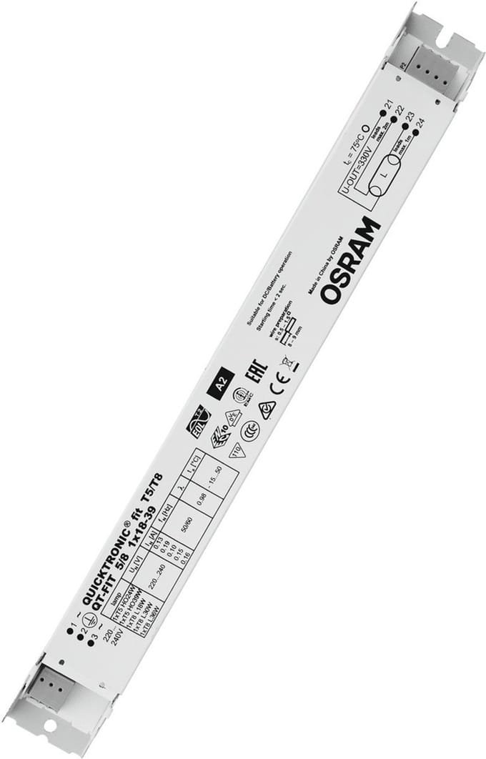 Osram QUICKTRONIC Voorschakelapparaat | 1X 18W/39W IP20