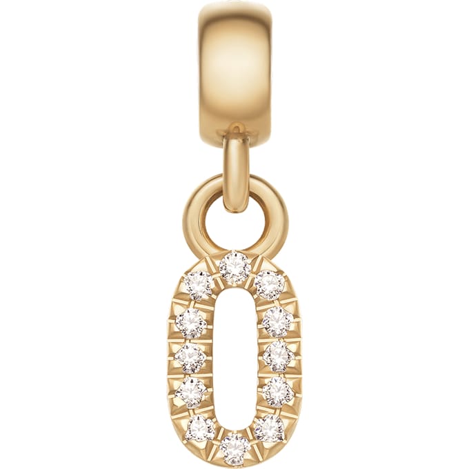 Daniel Wellington DW Charm Number 0 Gold