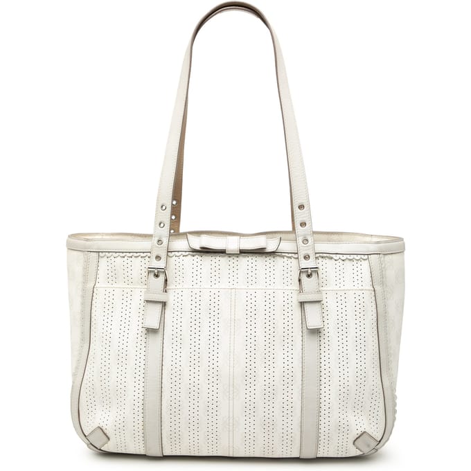 Tweedehands Anagram Perforated Coated Canvas Tote