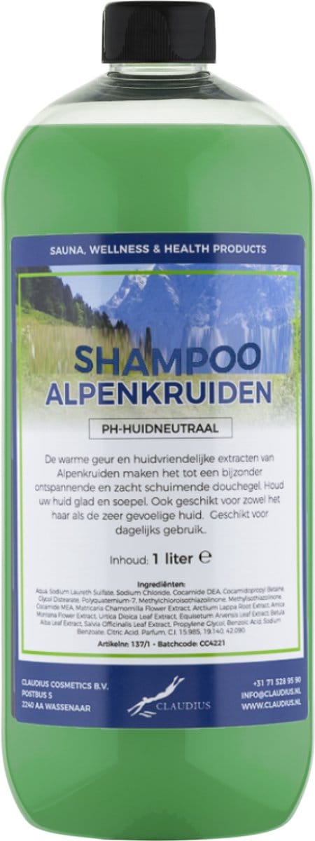 Shampoo Alpenkruiden - 1 liter (transparant) - Haarverzorging
