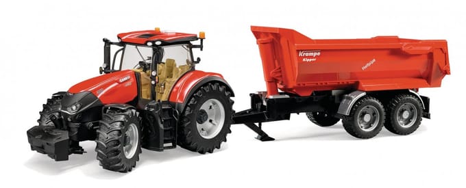 Bruder Tractor met aanhangwagen Case IH Optum 300 CVX 1:16 03199