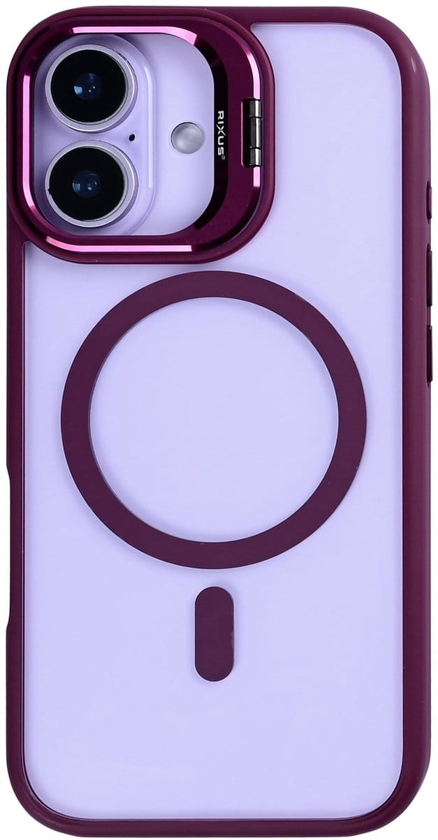 Rixus Classic 03 Case With MagSafe For Apple iPhone 17 Dark Pink