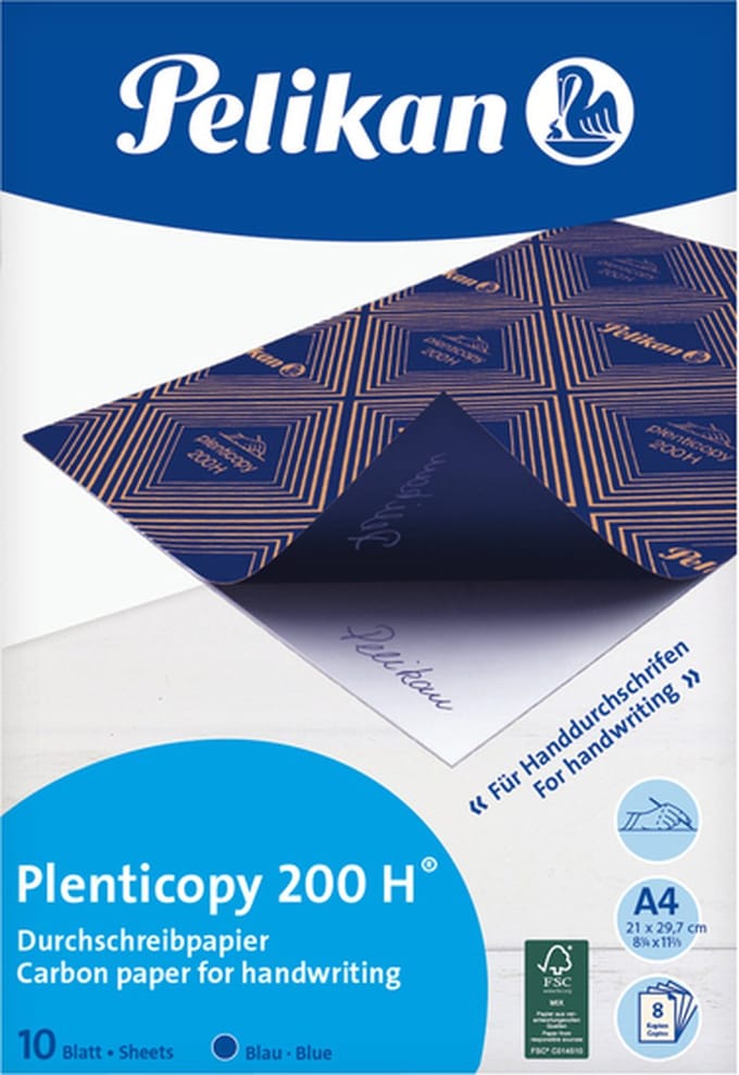 Pelikan carbonpapier plenticopy 200H - A4 - Blauw - 10 vellen