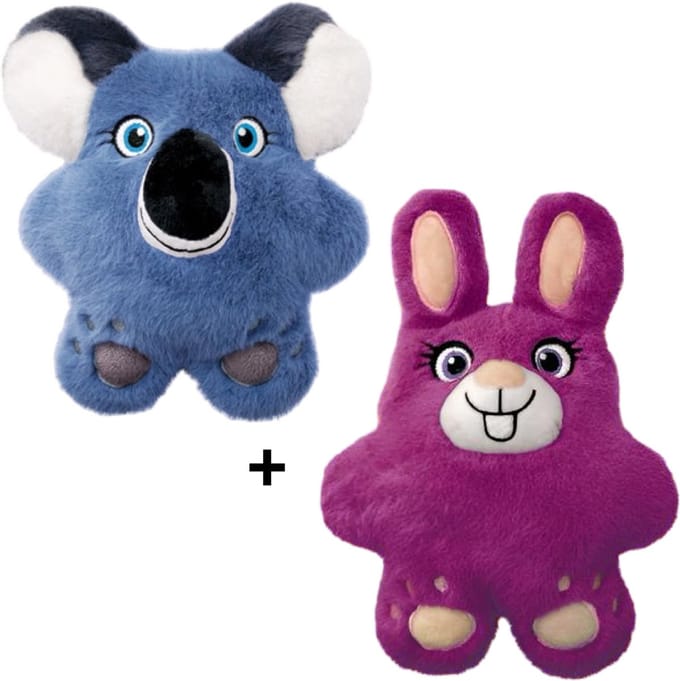 Combideal: Kong Snuzzles Koala 22 cm + Kong Snuzzles Konijn 24 cm Pluche Knuffels