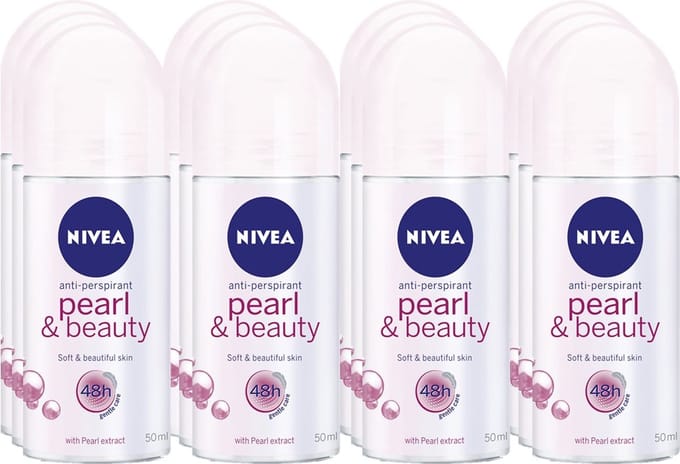Nivea Deodorant Roll-On Pearl & Beauty 50ml - Voordeelverpakking 12 stuks