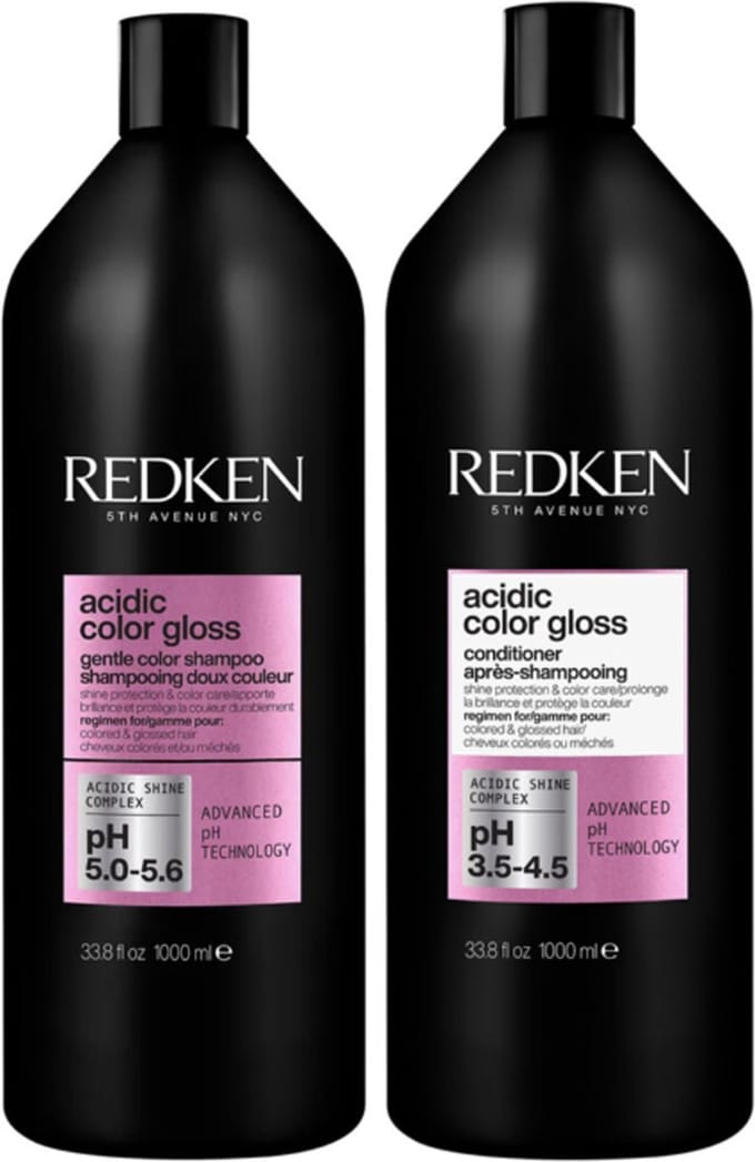 Redken - Acidic Gloss Shampoo & Conditioner - Liter Set - 2x1000ml