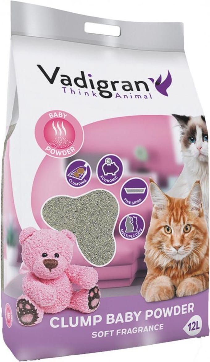Vadicat Babypoeder Geur - Kattenbakvulliing - 12 kg
