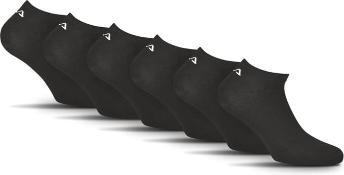 FILA - Basic Sneakersokken / Enkelsokken | 6-Pack | Sneaker Socks | Maat 43/46 - Zwart