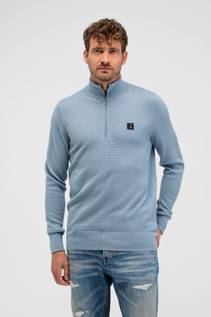 Butcher of Blue Structure Halfzip Horizon Blue Taglia: M | Maglioni a maglia Outlet | Uomo | Blu