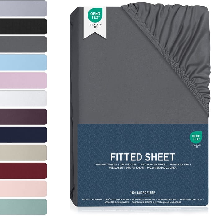 BARBONS hoeslaken 90x200 - 35 cm Matrashoogte - Rondom Elastiek - Geborsteld Microvezel