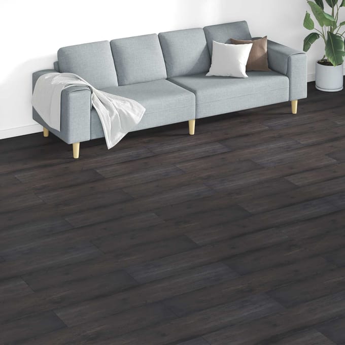 vidaXL - Vloerplanken - Eik - donkergrijs - 5,26 - m² - 18 - st - PVC