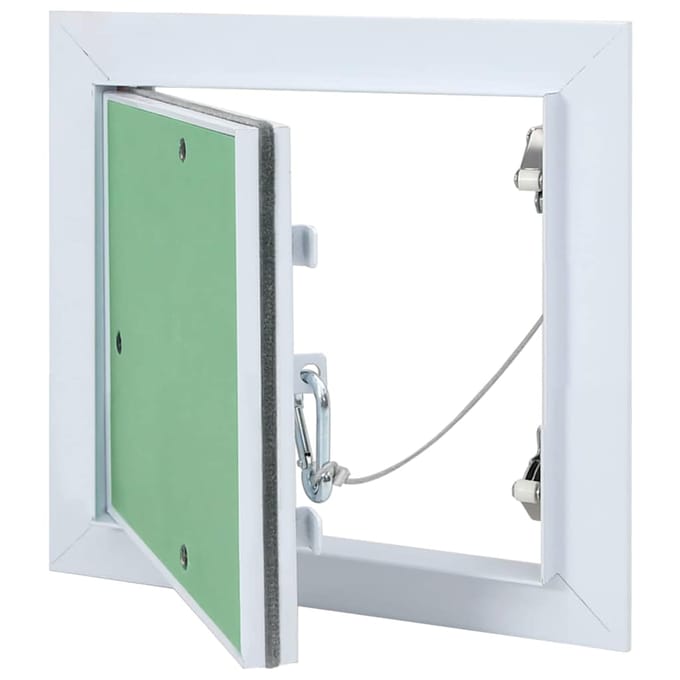 vidaXL - Access - Panel - Groen - en - Zilver - 20 - x - 20 - cm - Aluminium - en - Gipsplaat