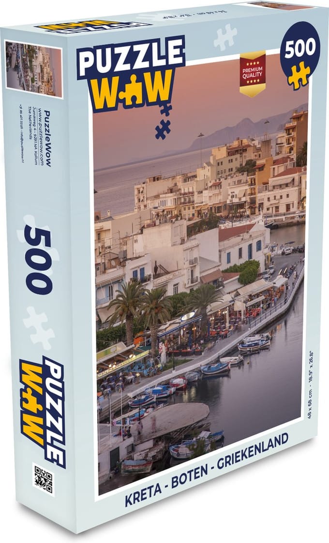 Puzzel Kreta - Boten - Griekenland - Legpuzzel - Puzzel 500 stukjes