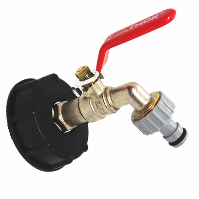 IBC Tub Adapter 1/2'' Kraan Uitlaat Fitting Ventielkraan Tuinslang Fittingen 1PC beige