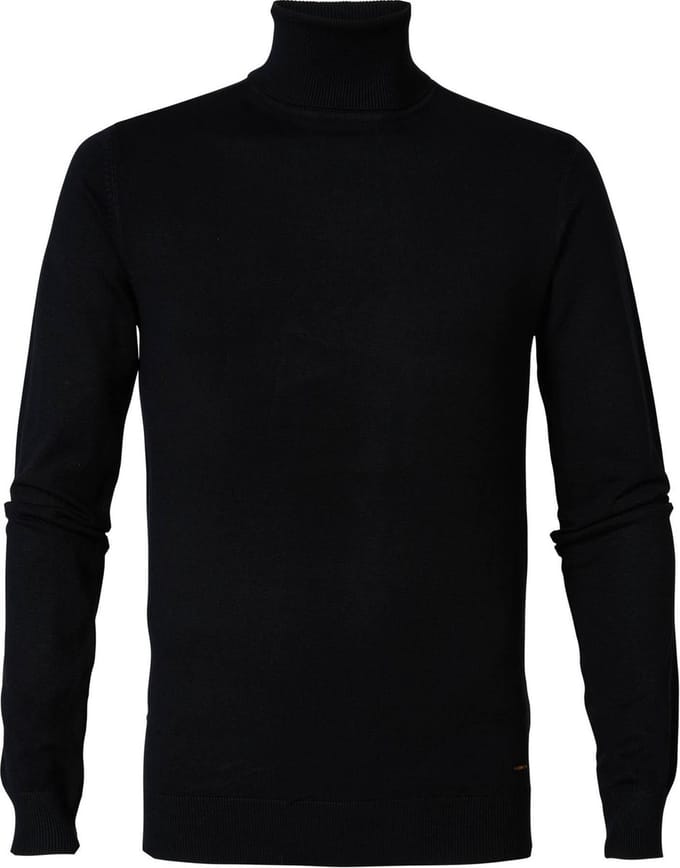 PETROL - Knitwear Collar - ZWART M