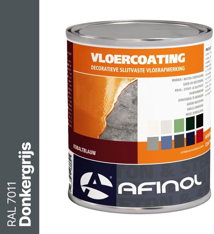 Afinol Vloercoating Donkergrijs (RAL 7011) 750 ml
