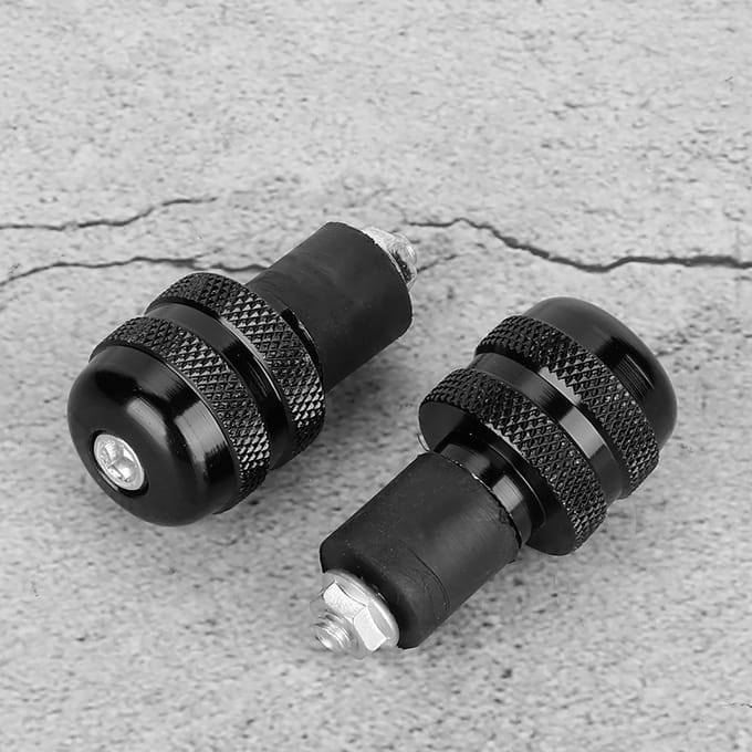 Poignées de guidon de moto 22 mm, accessoires pour embouts de guidon de moto(Noir) black