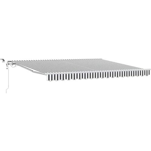 vidaXL - Luifel - automatisch - uittrekbaar - LED - 400x300 - cm - antraciet - en - wit