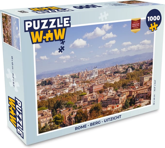 Puzzel Rome - Berg - Uitzicht - Legpuzzel - Puzzel 1000 stukjes volwassenen