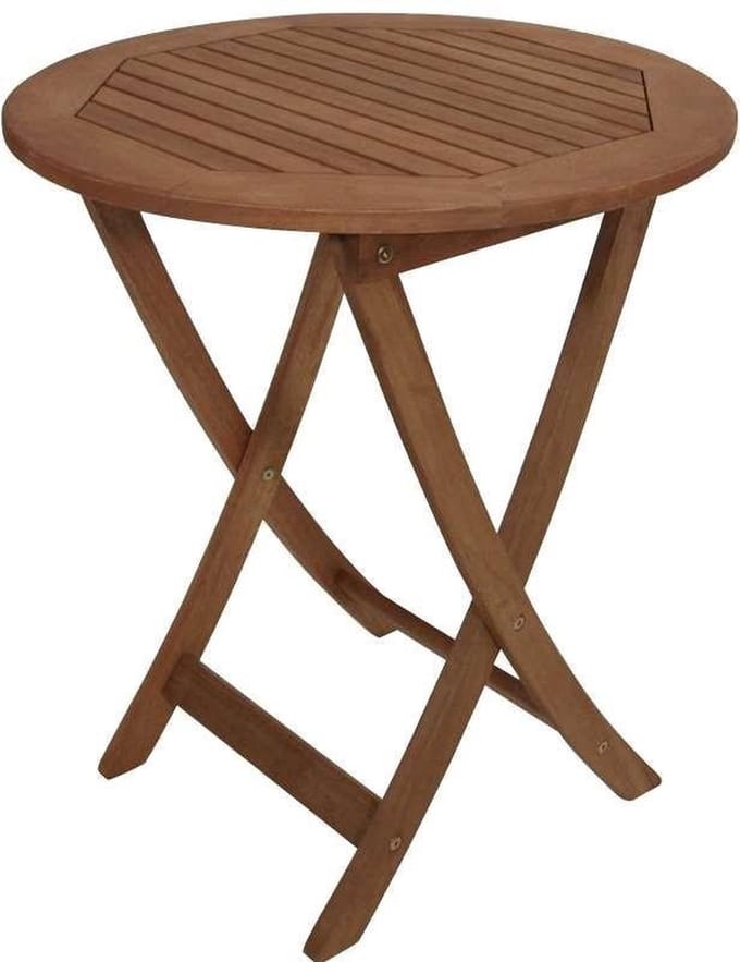 Klaptafel diameter 65 cm Eucalyptushout