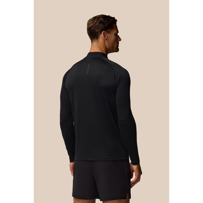 Castore Adapt Training 1/4 Zip Top Polyester Heren Zwarte Actieve T-Shirts