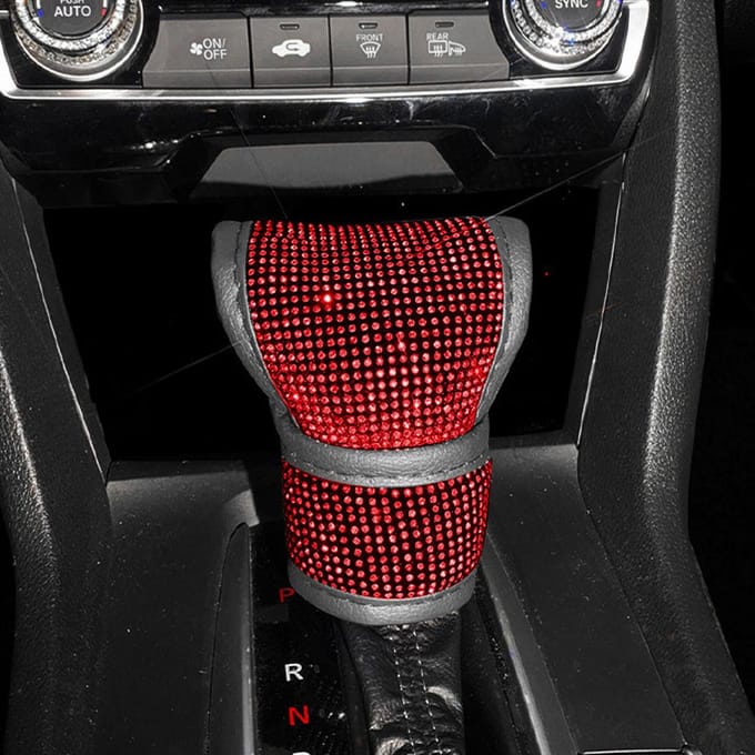 Ensemble d'accessoires de voiture 11 pièces, couvre-volant en strass, couvercle de levier de vitesse scintillant, frein à main bleu
