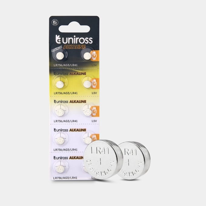 Uniross Alkaline Coin Cells AG3 10 pack