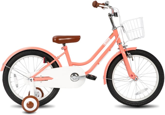 STITCH Bubble Kinderfiets Meisjes - 18 inch - Roze - Met Mandje
