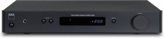 NAD C 328 Hybrid Digitale versterker met Bluetooth - 2x 50W - Zwart