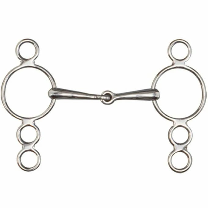 3 of 4-rings trensbit, roestvrij staal type Pessoa
