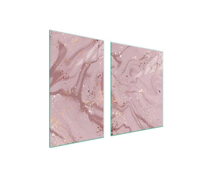 TMK ArtDeko - Snijplank - 100x52 cm - Marmereffect - Glas - Beschermend
