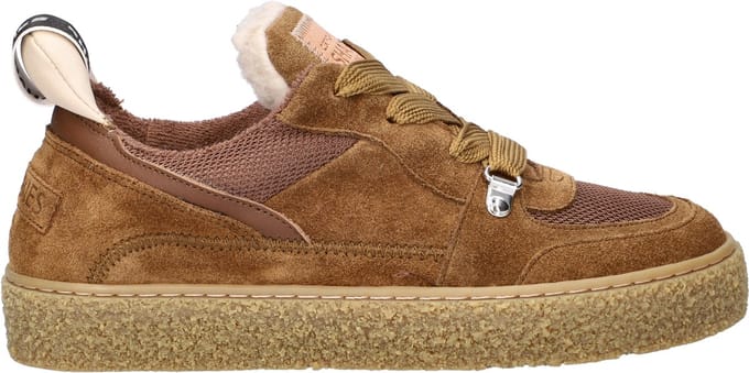 Shabbies Amsterdam - Chewy Unna Sneaker Suède Tabacco - Maat 40