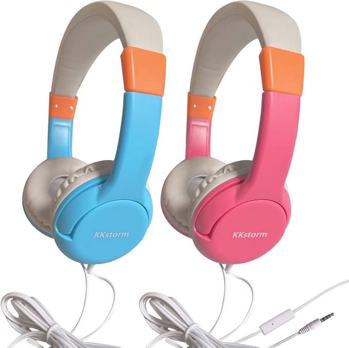 Draadloze Over-Ear Hoofdtelefoons voor Kinderen met Microfoon in Twee Verpakking