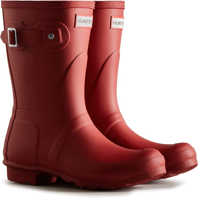 Hunter Dames Regenlaarzen Womens Original Short - Rood